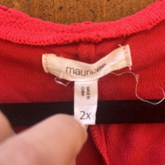 Cute Coral Maurices V-Neck Blouse - Picture 5 of 6